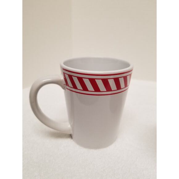 DesignPac Gifts LLC White Mug Red Stripe Design 10oz - Picture 3 of 10